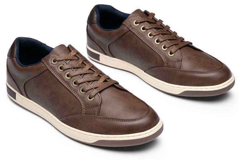 Jousen Men's Casual Shoes Memory Foam Casual Sneakers for Men (A81Q02 Dark Brown 11) - Image 3